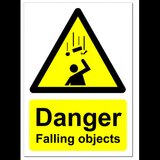 Sign danger falling objects